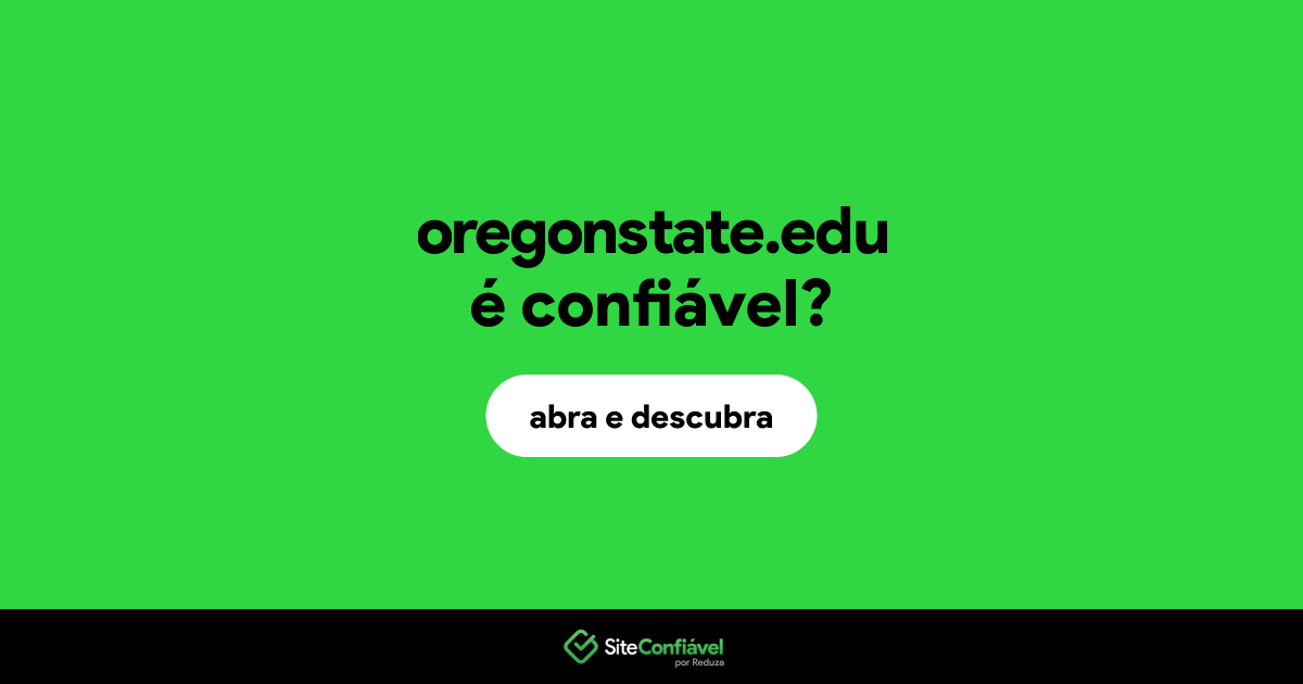 O site oregonstate.edu é confiável?