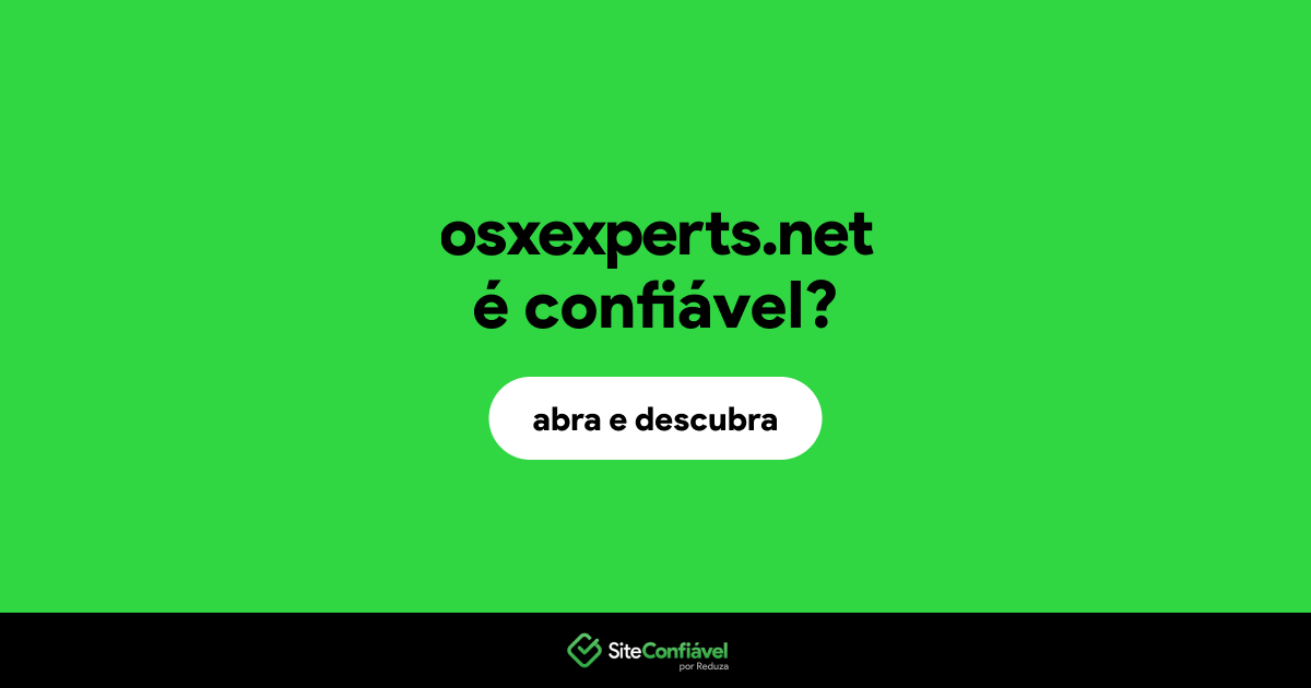 O site osxexperts.net é confiável?