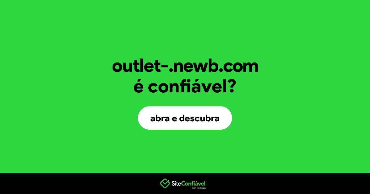 O site outlet-.newb.com é confiável?