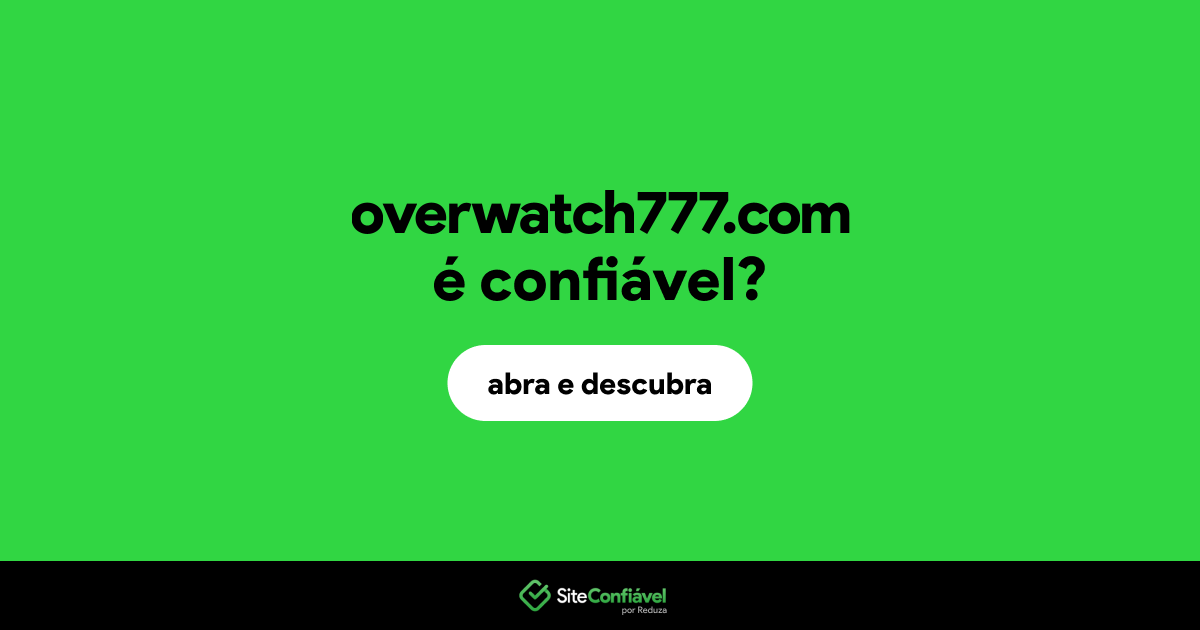 O site overwatch777.com é confiável?