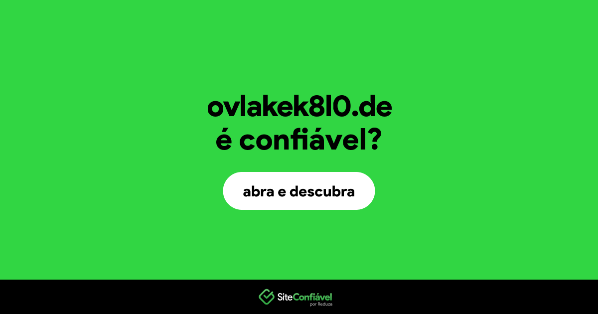 O site ovlakek8l0.de é confiável?