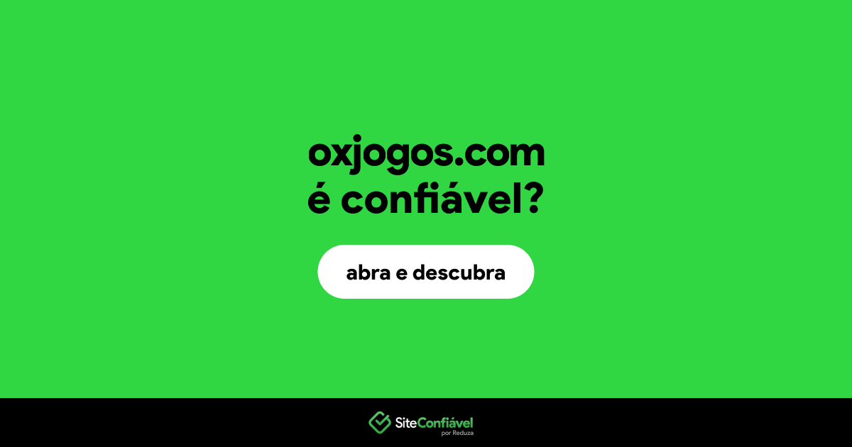 O site oxjogos.com é confiável?