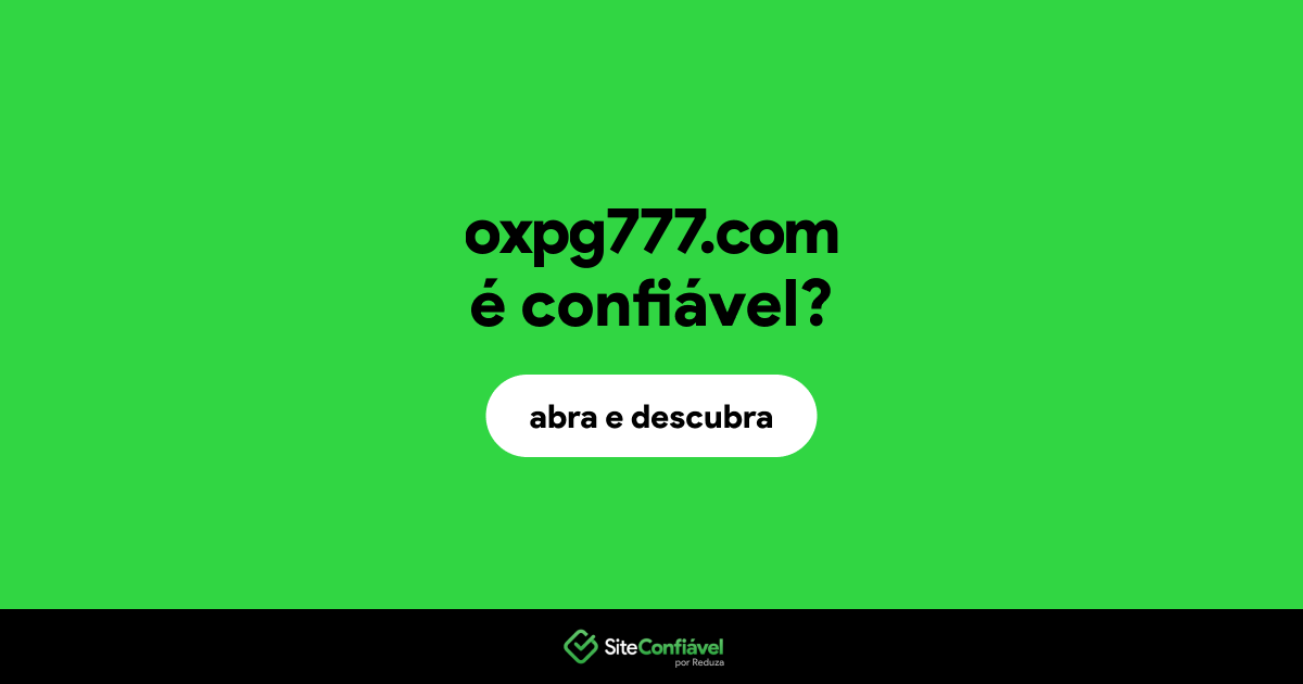 O site oxpg777.com é confiável?