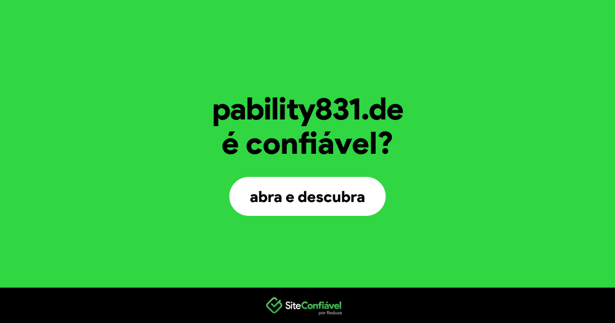 O site pability831.de é confiável?