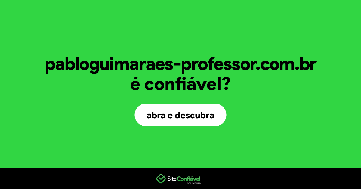 O site pabloguimaraes-professor.com.br é confiável?