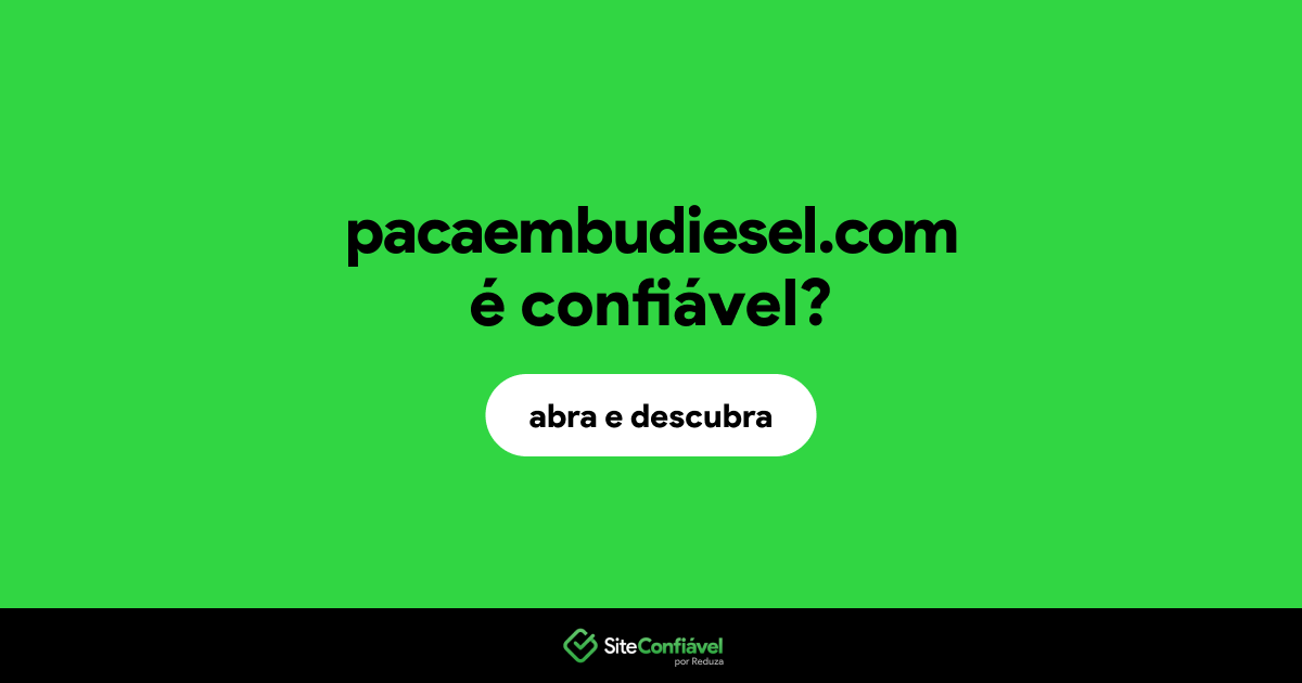 O site pacaembudiesel.com é confiável?