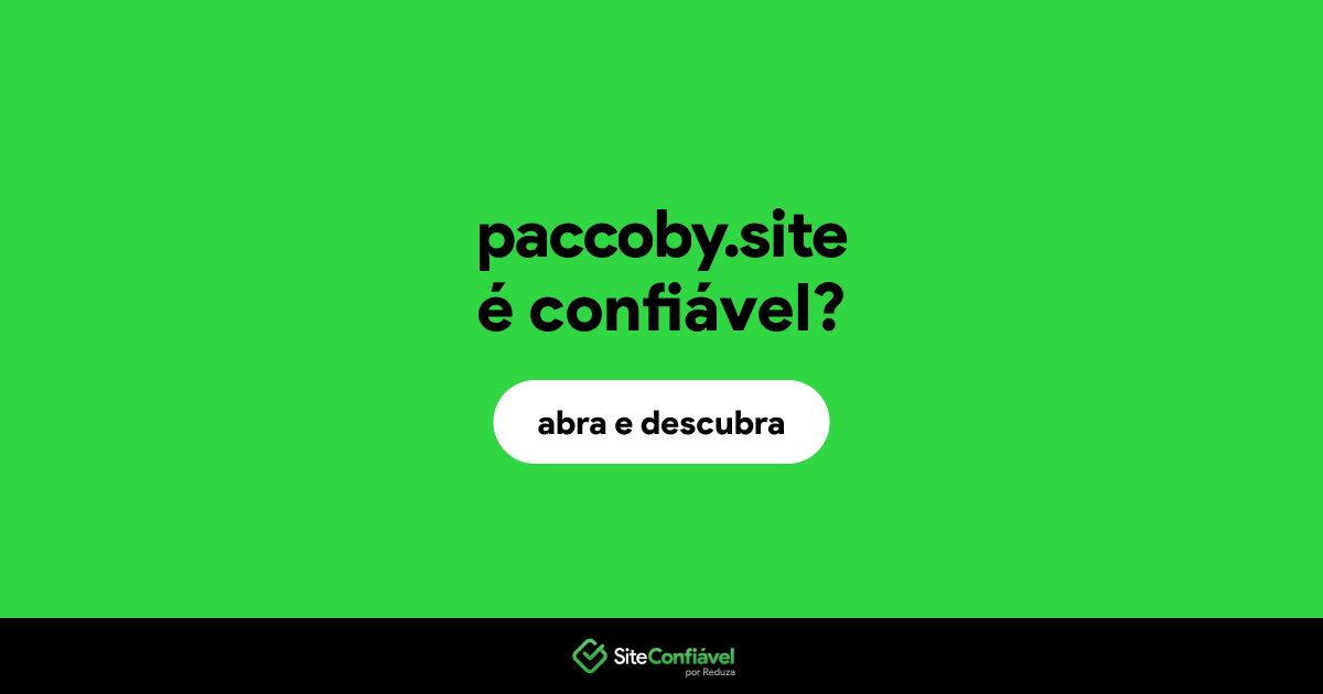 O site paccoby.site é confiável?