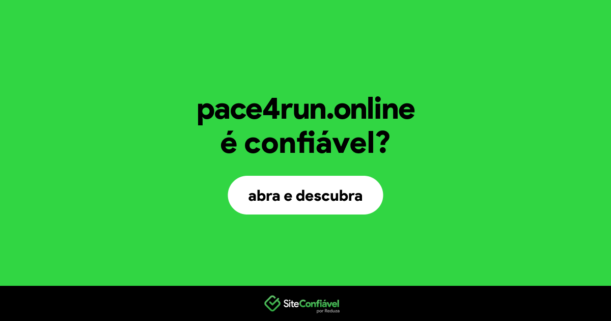 O site pace4run.online é confiável?