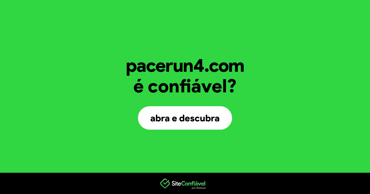 O site pacerun4.com é confiável?