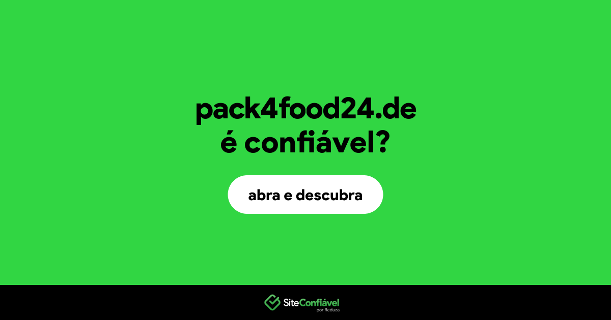 O site pack4food24.de é confiável?