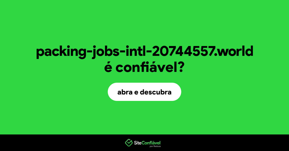 O site packing-jobs-intl-20744557.world é confiável?