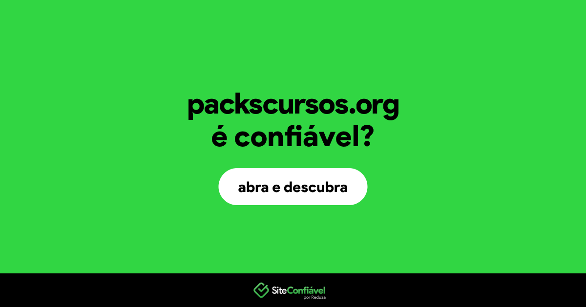 O site packscursos.org é confiável?