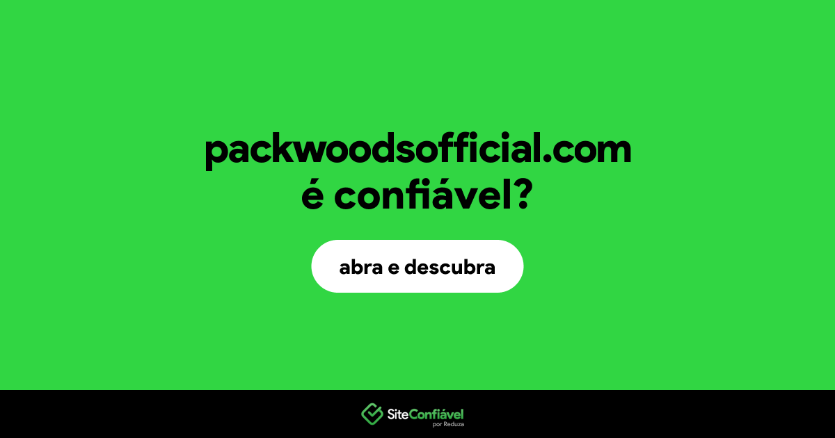 O site packwoodsofficial.com é confiável?