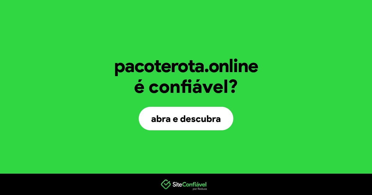 O site pacoterota.online é confiável?