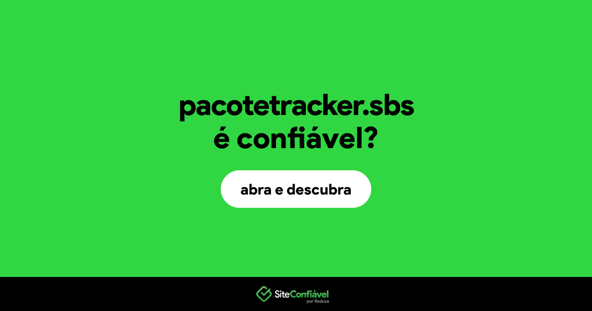 O site pacotetracker.sbs é confiável?