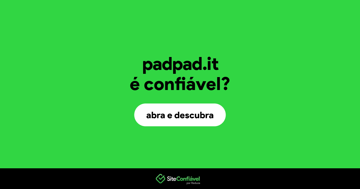 O site padpad.it é confiável?