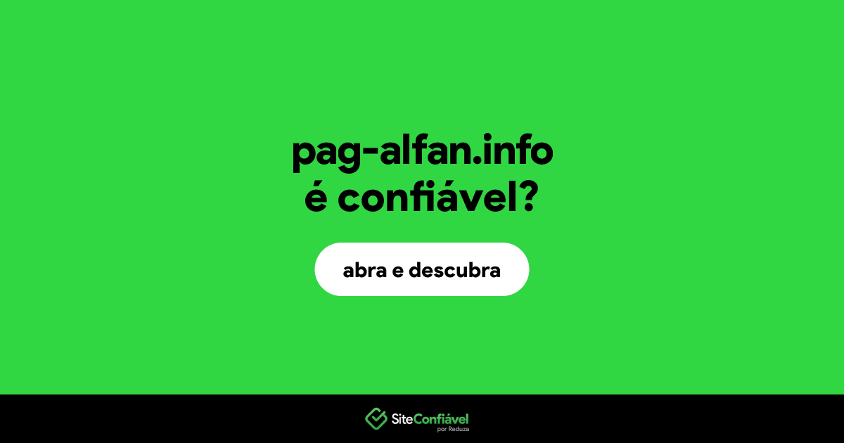 O site pag-alfan.info é confiável?