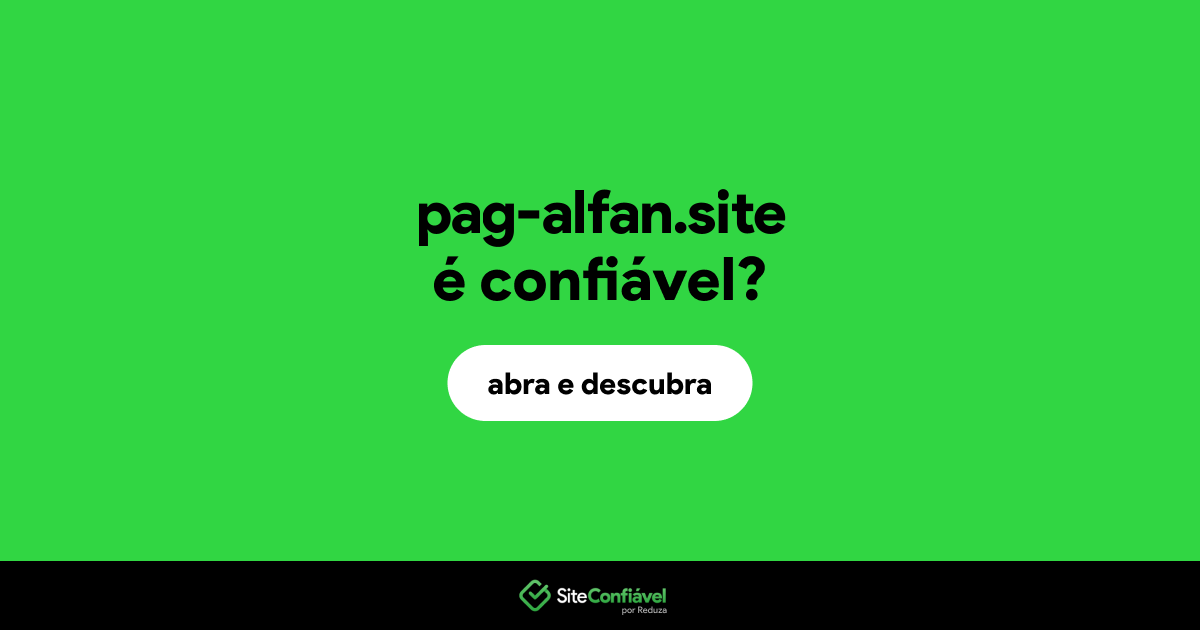 O site pag-alfan.site é confiável?