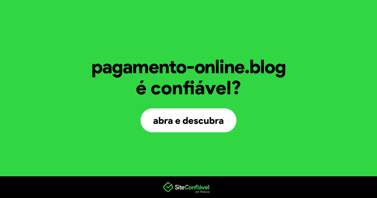 O site pagamento-online.blog é confiável?