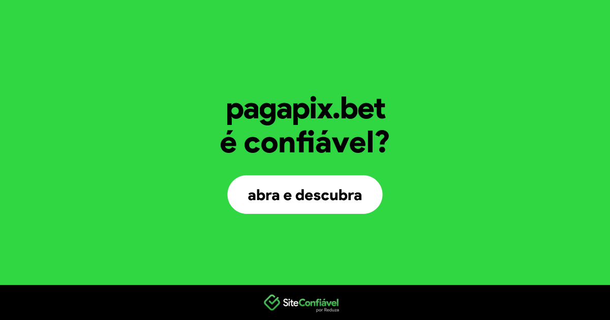 O site pagapix.bet é confiável?