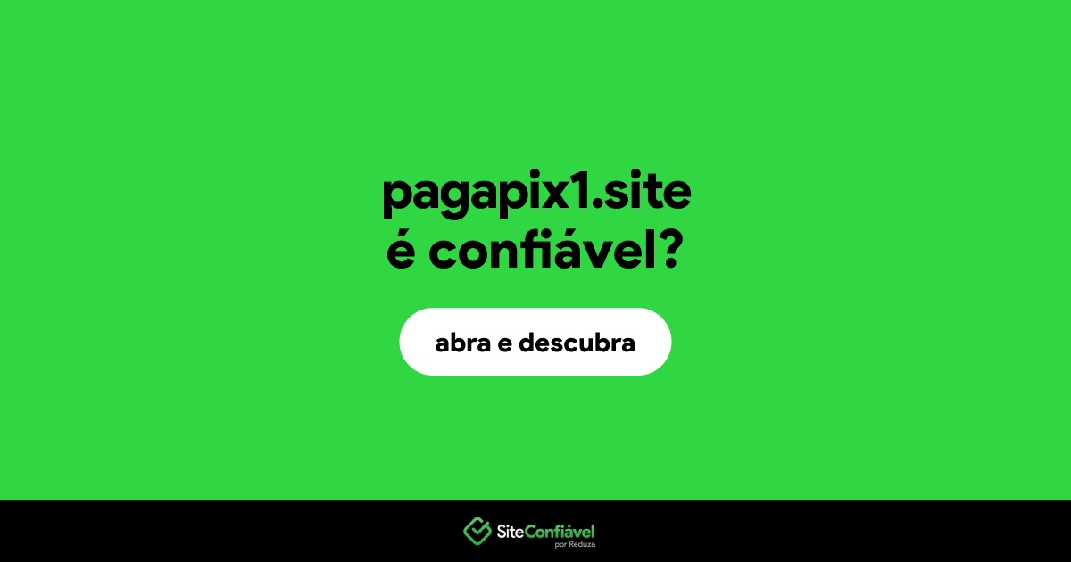 O site pagapix1.site é confiável?