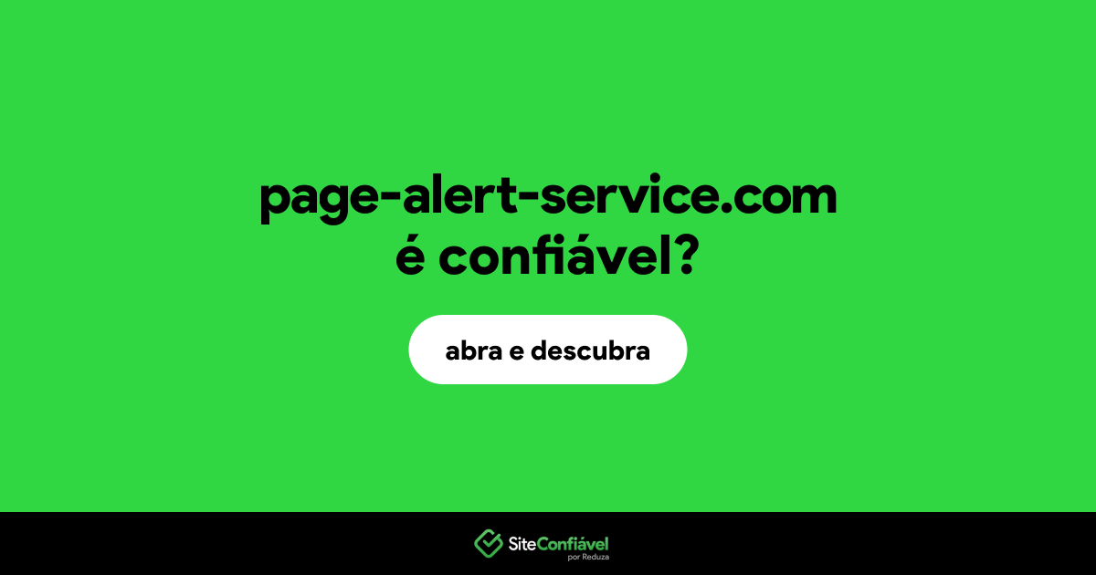 O site page-alert-service.com é confiável?