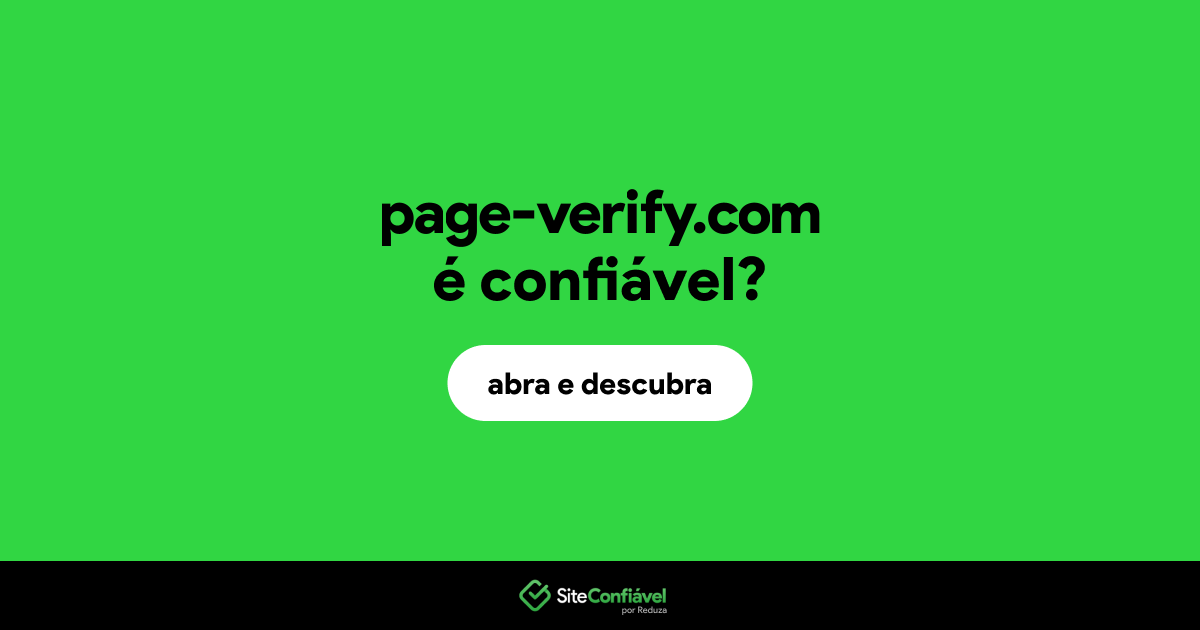 O site page-verify.com é confiável?
