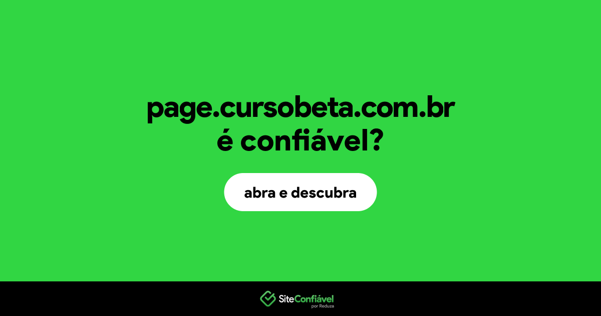 O site page.cursobeta.com.br é confiável?