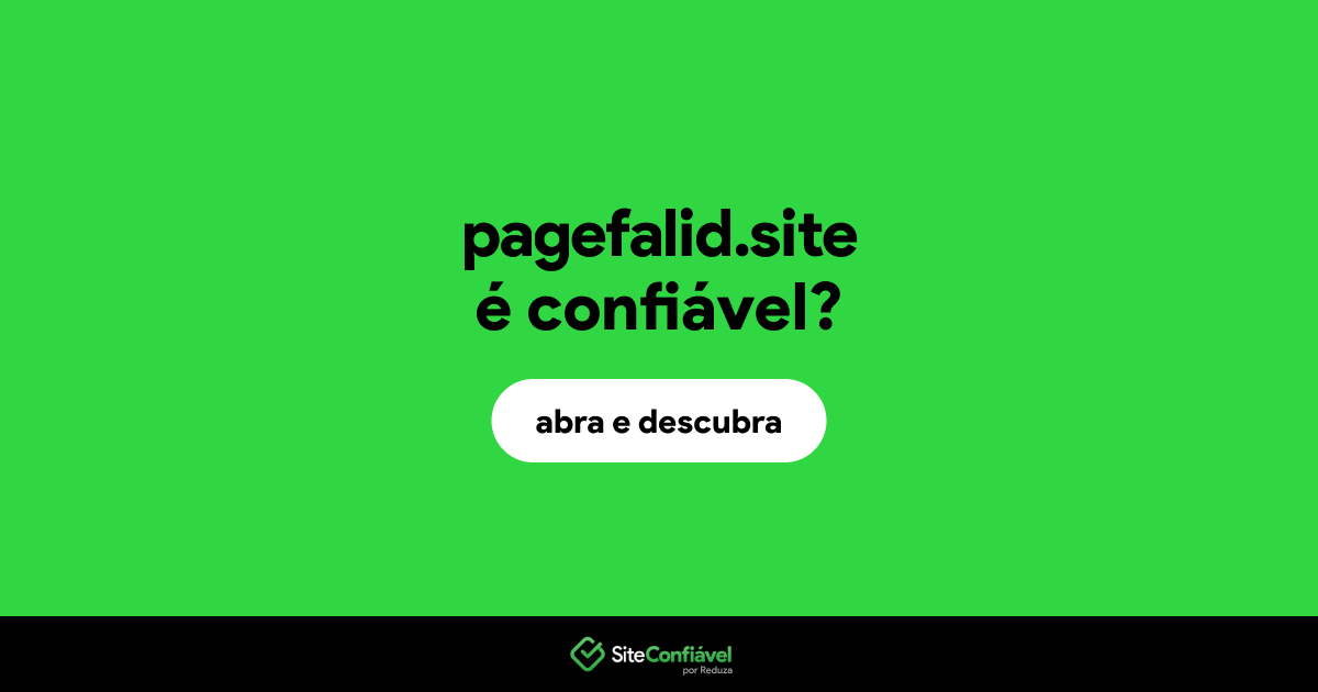 O site pagefalid.site é confiável?