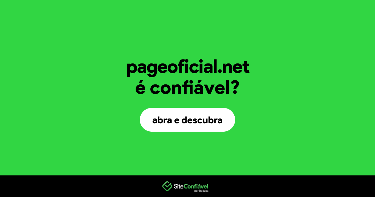 O site pageoficial.net é confiável?