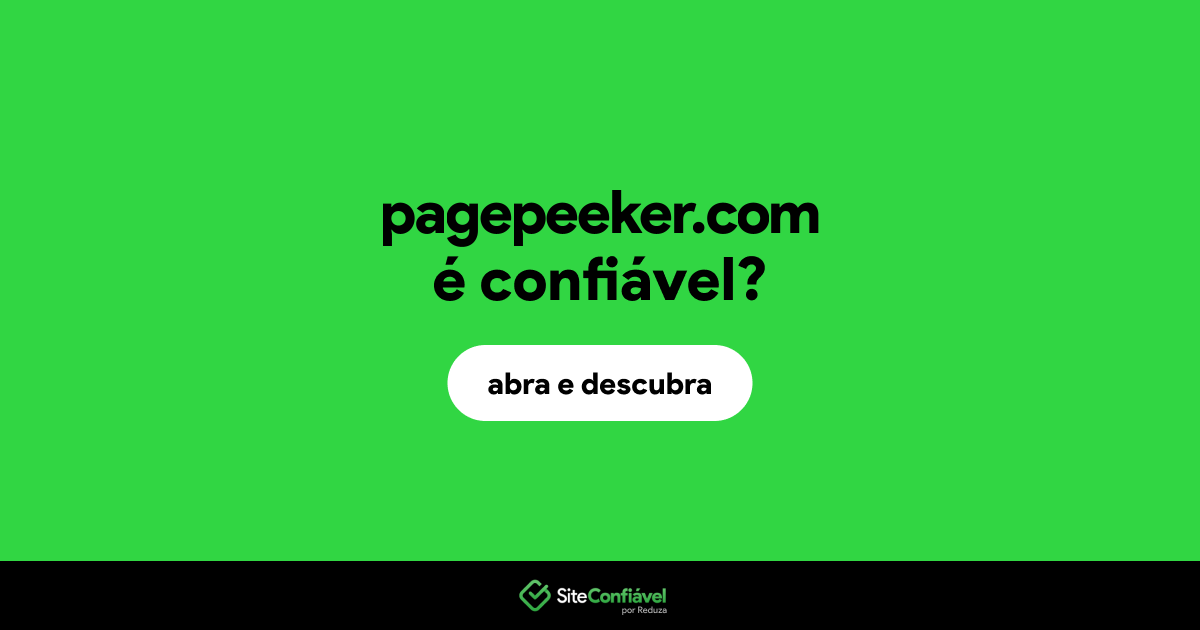 O site pagepeeker.com é confiável?