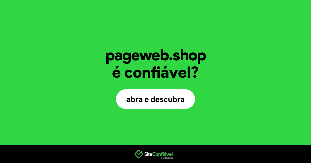 O site pageweb.shop é confiável?