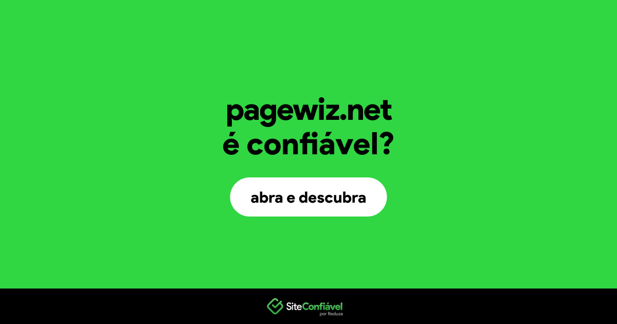 O site pagewiz.net é confiável?