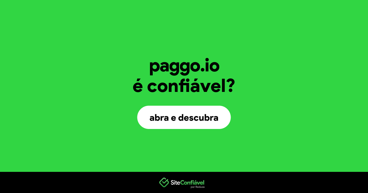 O site paggo.io é confiável?
