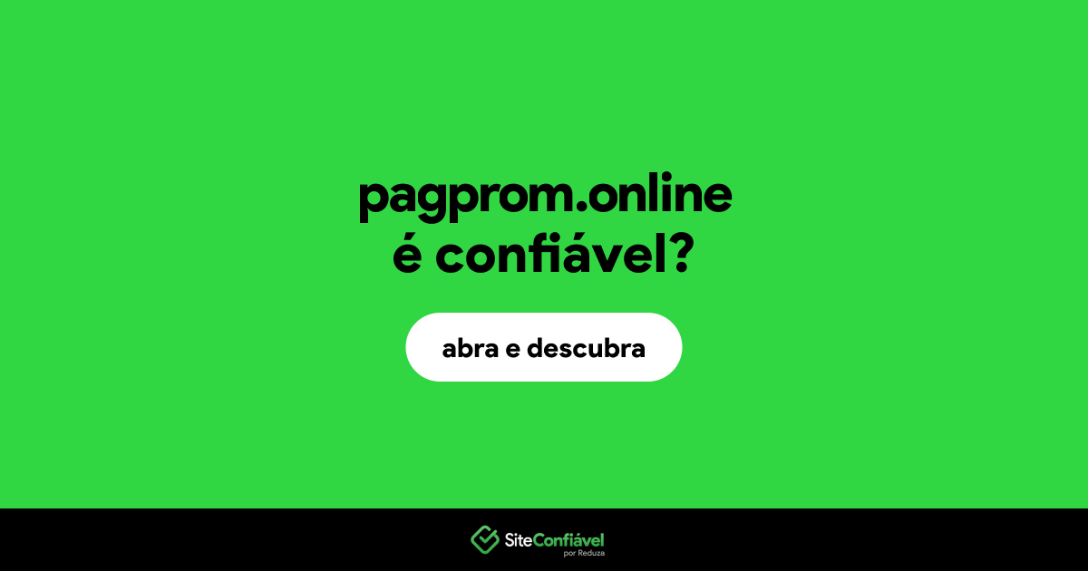 O site pagprom.online é confiável?