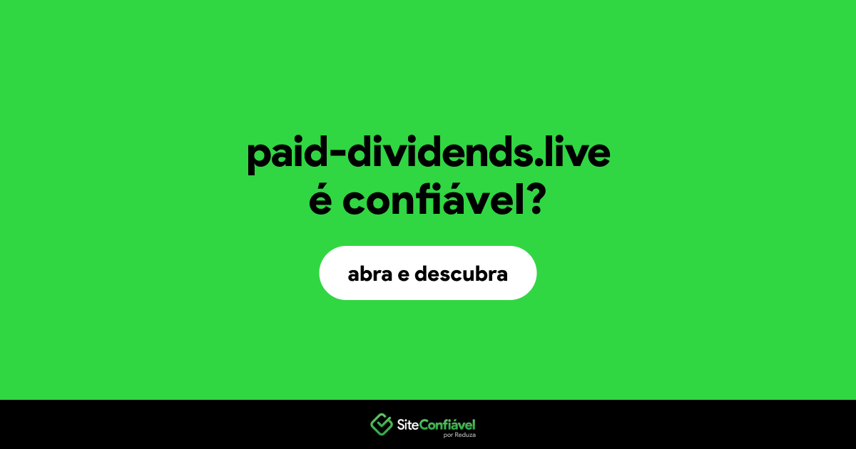 O site paid-dividends.live é confiável?