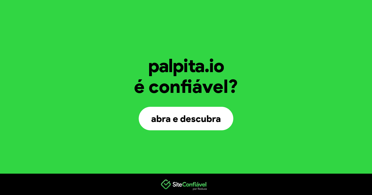 O site palpita.io é confiável?