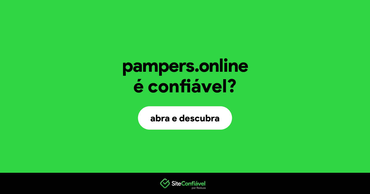 O site pampers.online é confiável?