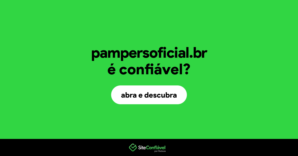 O site pampersoficial.br é confiável?