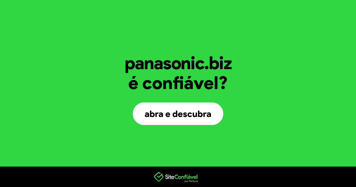 O site panasonic.biz é confiável?