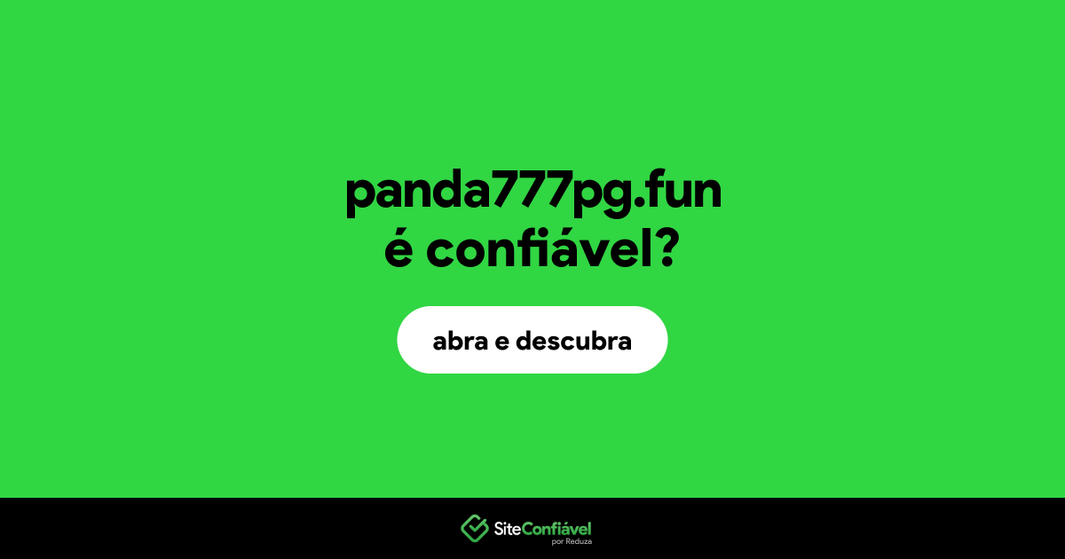 O site panda777pg.fun é confiável?