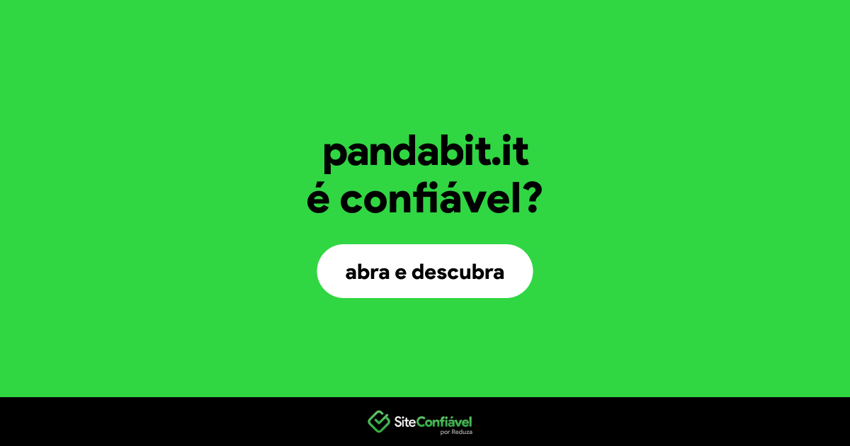 O site pandabit.it é confiável?