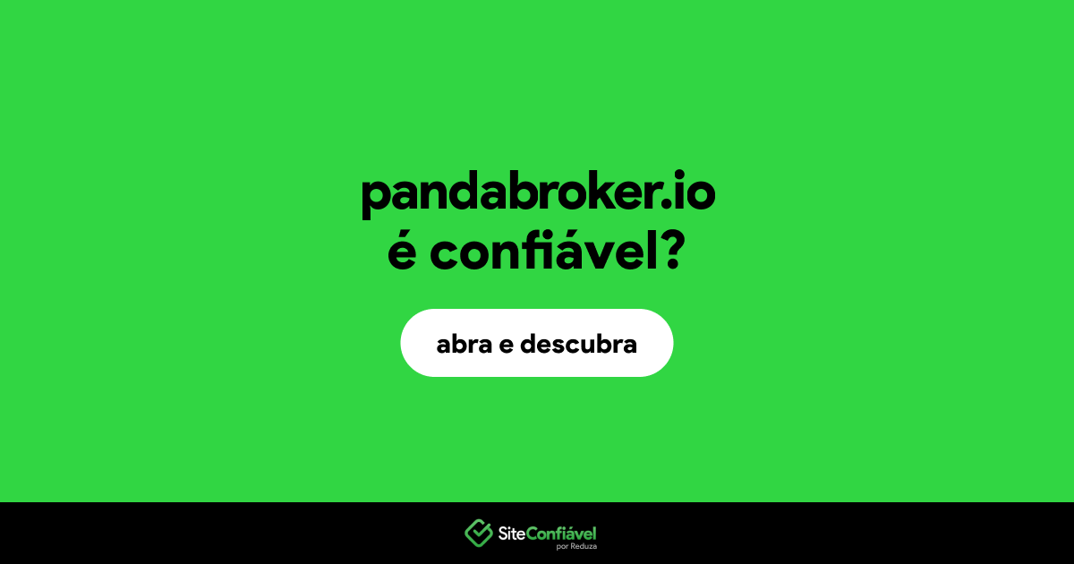 O site pandabroker.io é confiável?