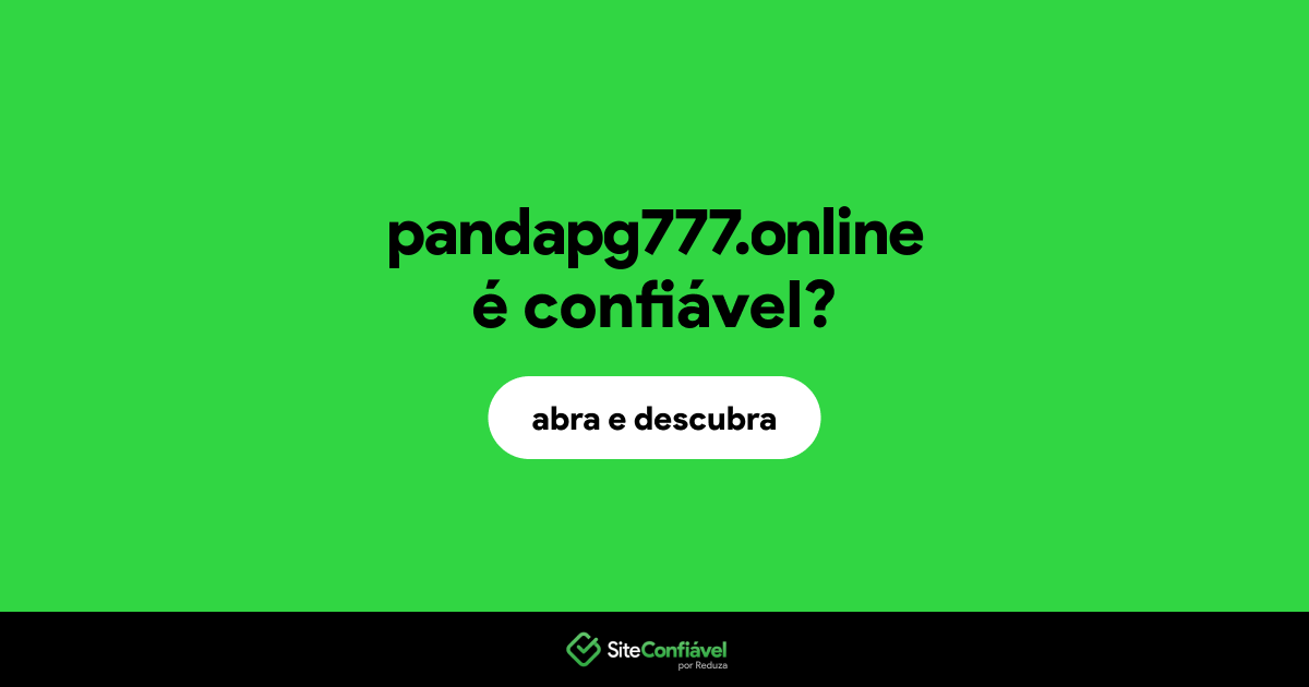 O site pandapg777.online é confiável?
