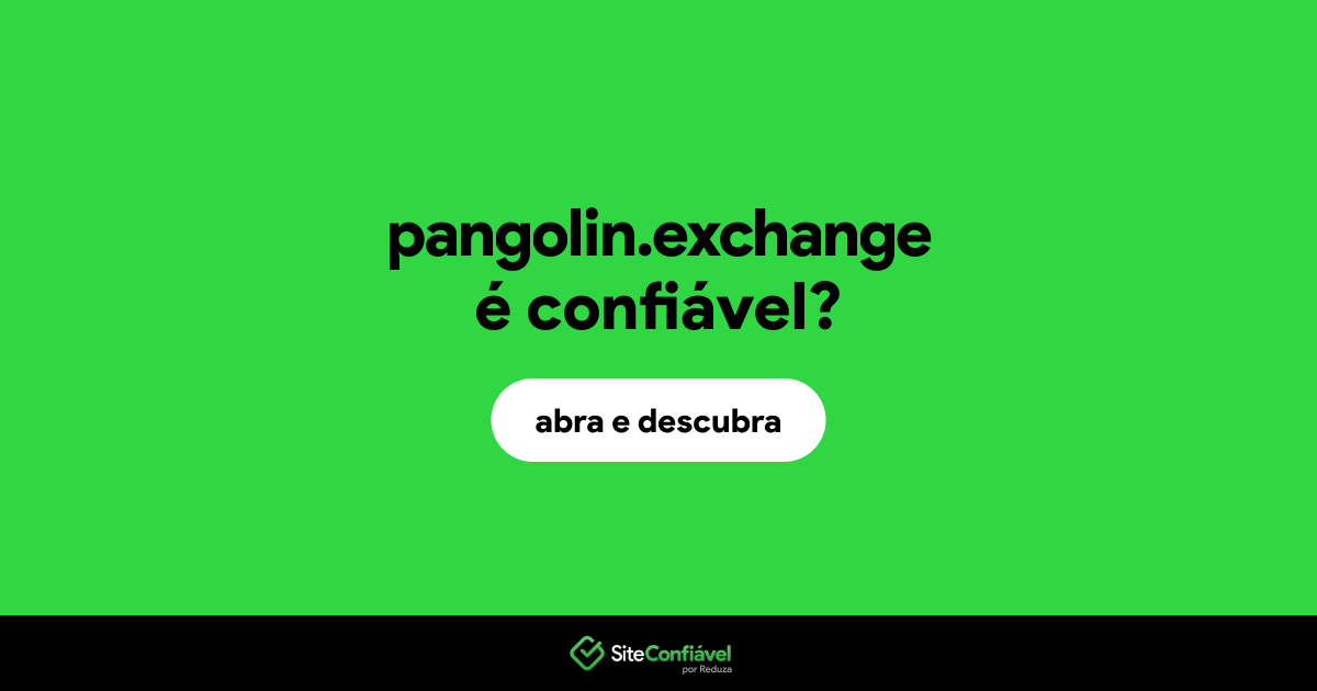 O site pangolin.exchange é confiável?