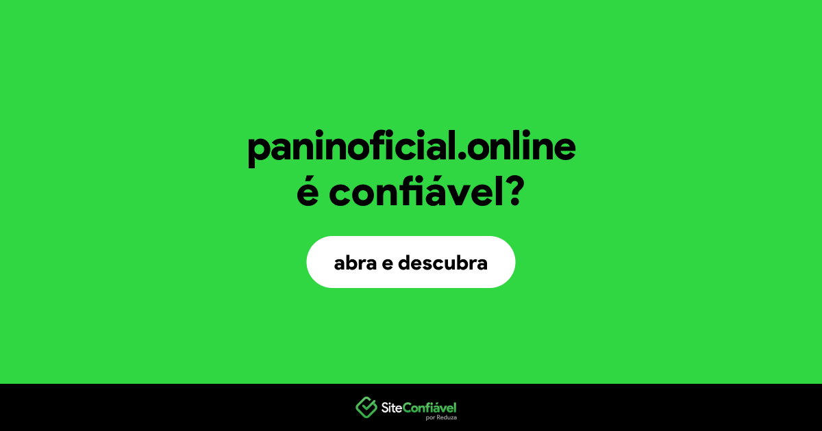 O site paninoficial.online é confiável?
