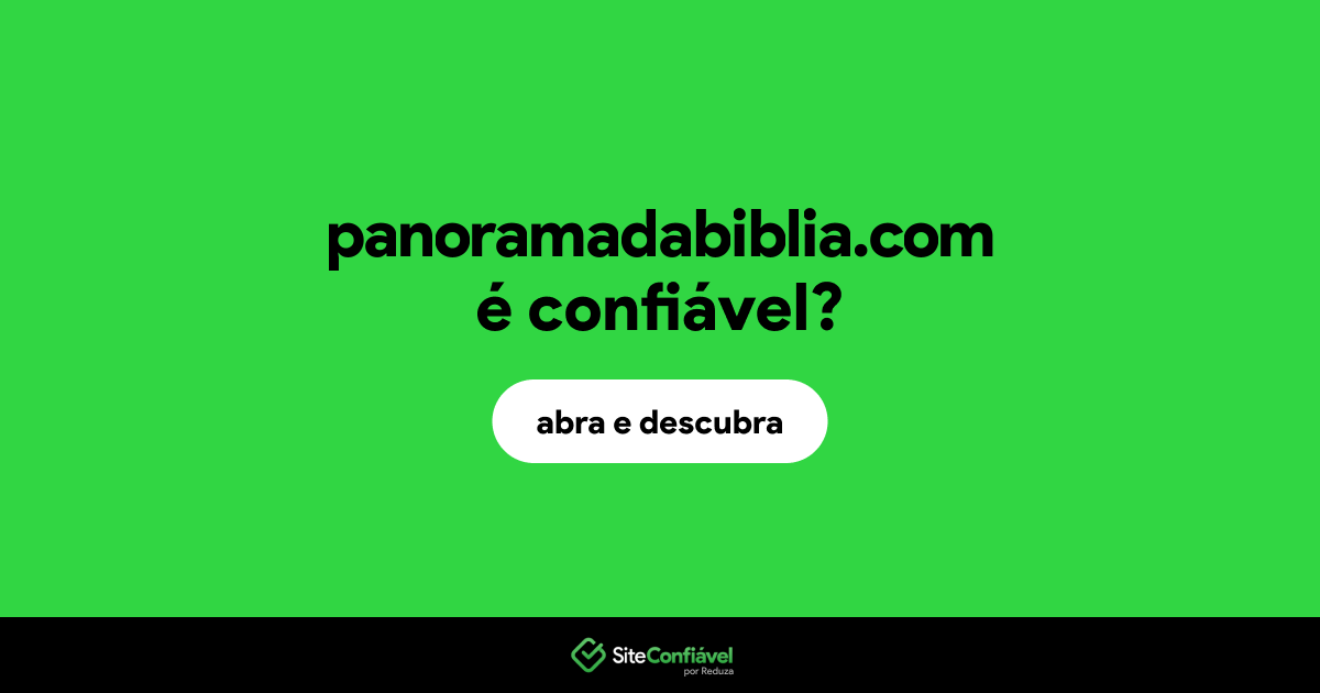 O site panoramadabiblia.com é confiável?