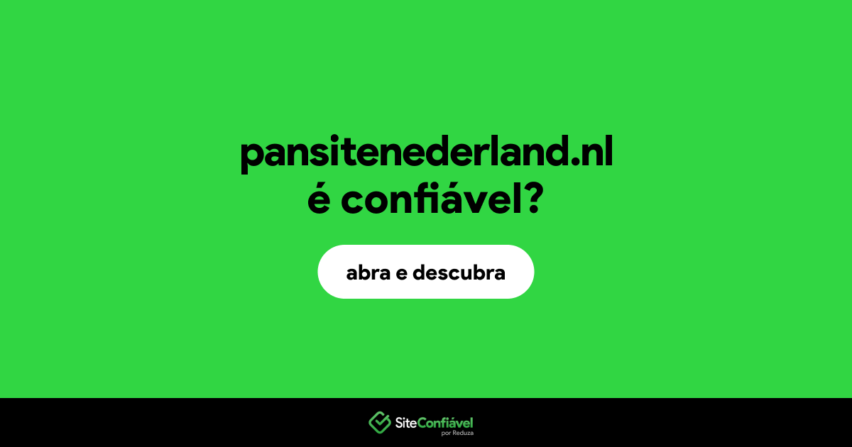 O site pansitenederland.nl é confiável?