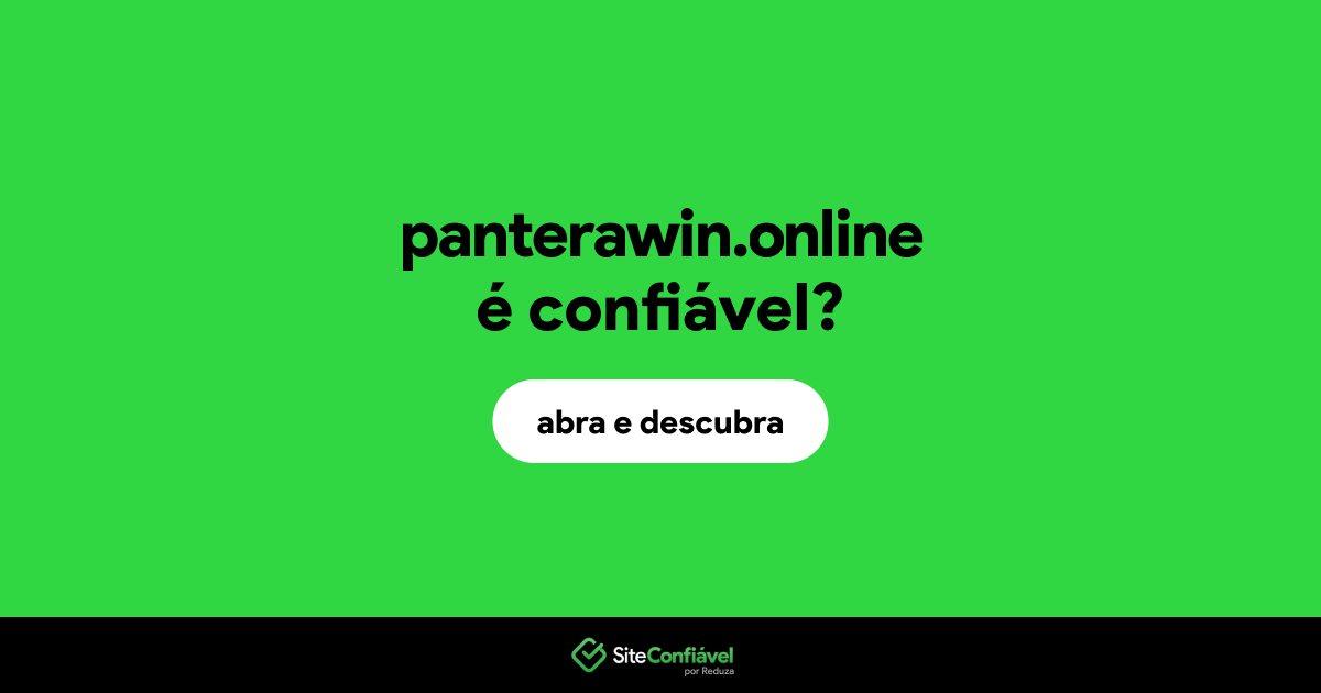 O site panterawin.online é confiável?