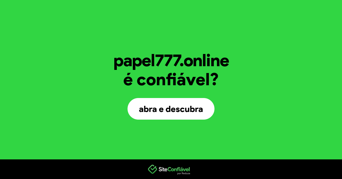 O site papel777.online é confiável?